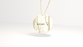 Luna Edition gold necklace with a pendant engraved 'Initials' on a white background